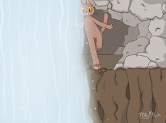 Eliun-J'-Ghe vor dem Wasserfall (Milly Mitch©)